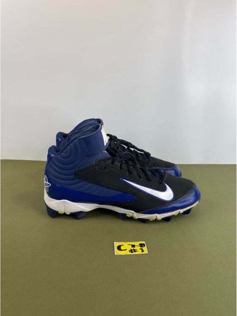 Nike Alpha Huarache 2 Mid Molded Baseball Cleats Blue Black 634626-014 Size 7